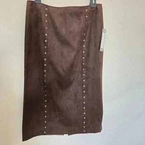 Lily&Lavender Brown Midi Skirt, Size 8